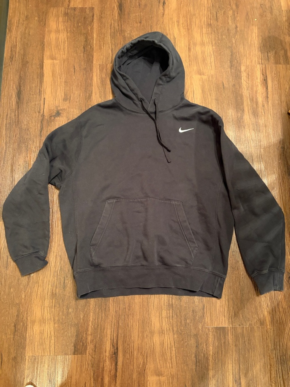 Nike black hoodie  women Size L 80% cotton. EUC